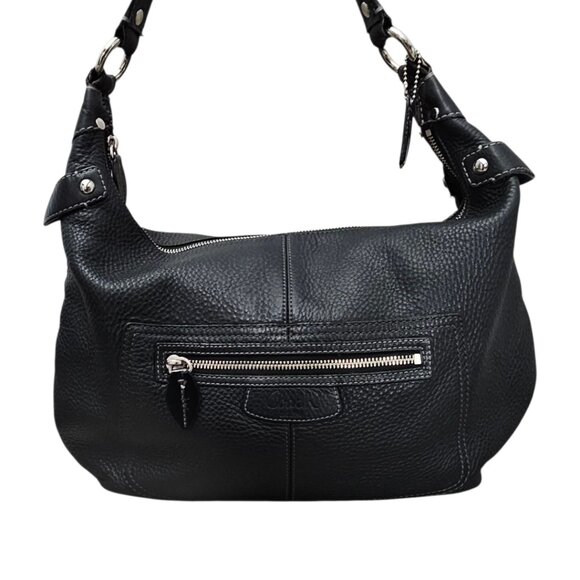 Coach Penelope Pebble Leather Hobo Stud Black F14681 Shoulder Bag COA - Picture 16 of 16